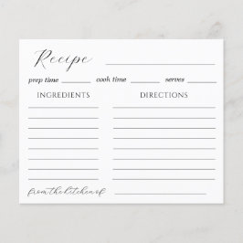 Blue Chinoserie Recept Kaart