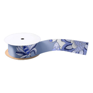 Blue Chintz Satin Ribbon Satijnen Lint