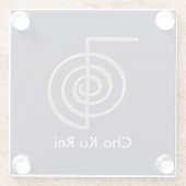 Blue Cho Ku Rei Reiki Symbol Onderzetters (Achterkant)