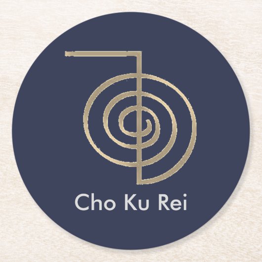 Blue Cho Ku Rei Reiki Symbol Onderzetters (Voorkant)