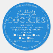 Blue Chocolate Chip Cookies Cottage Sticker (Voorkant)