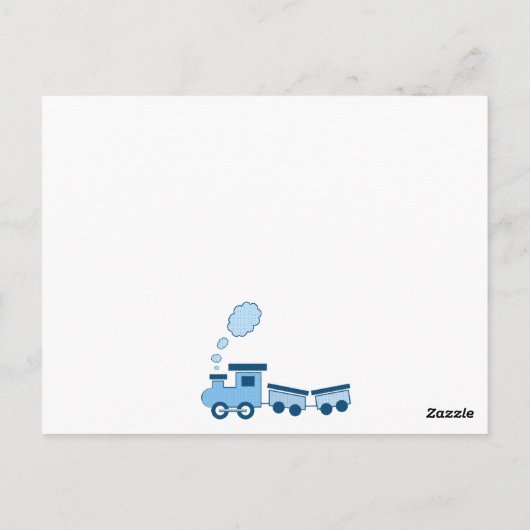 Blue Choo Choo Train Briefkaart (Achterkant)
