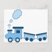 Blue Choo Choo Train Briefkaart (Voorkant)