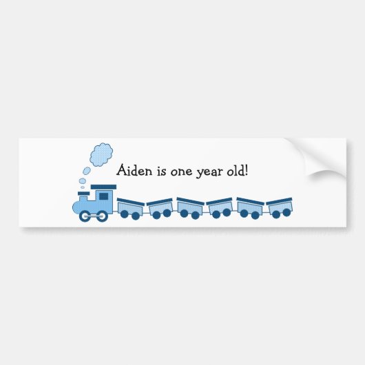 Blue Choo Choo Train Bumpersticker (Voorkant)
