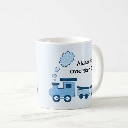 Blue Choo Choo Train Koffiemok (Voorkant rechts)