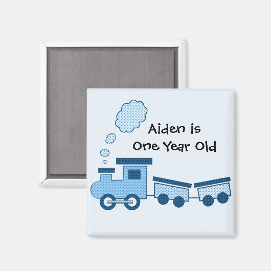 Blue Choo Choo Train Magneet (Voorkant / Achterkant)