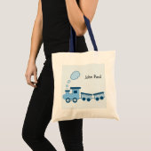 Blue Choo Choo Train Tote Bag (Voorkant (product))