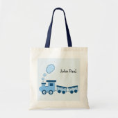Blue Choo Choo Train Tote Bag (Voorkant)