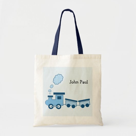 Blue Choo Choo Train Tote Bag (Voorkant)