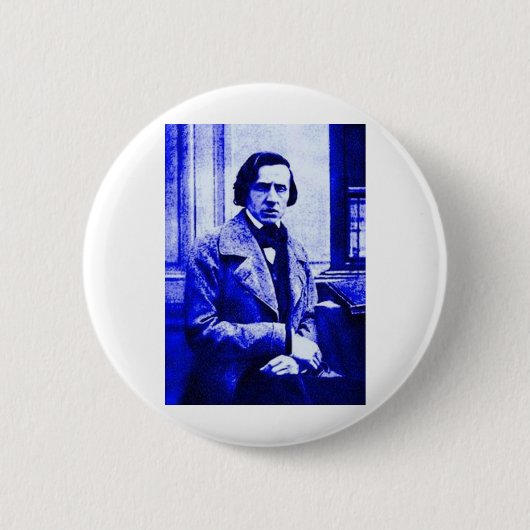Blue Chopin Ronde Button 5,7 Cm (Voorkant)