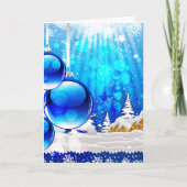 "Blue Chrismas" Feestdagen Kaart (Voorkant)