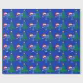 Blue Chrismukkah Wrapping Paper Roll Cadeaupapier (Vlak)