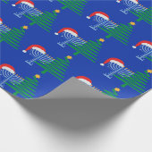 Blue Chrismukkah Wrapping Paper Roll Cadeaupapier (Hoek)
