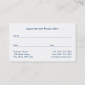 Blue Christelijk Counselor Ichthus Afspraak Afsprakenkaartje (Achterkant)