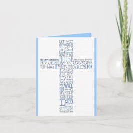 Blue Christelijk Cross John 14 Sympathie Hartelijk Bedankkaart