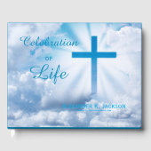Blue Christelijk Cross, White Clouds Memorial Gastenboek (Voorkant)