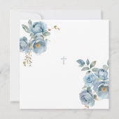 Blue Christening Nodig Sjabloon uit Kaart (Achterkant)