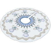 Blue Christmas Angel of Faith Circle Elegant Kerstboom Rok (Gekanteld)