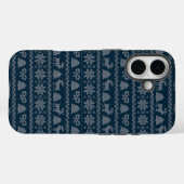 Blue Christmas Apple iPhone 16 hoesje (Achterkant (horizontaal))
