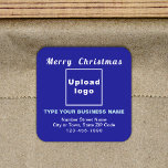 Blue Christmas Business Square Shape Sticker<br><div class="desc">vrolijk kerstfeest! Een van de meest gevierde feestdagen van het jaar. Het is ook een van de beste seizoenen om uw bedrijf te adverteren. Vierkante vorm sticker met vrolijke kerstgroet, uw bedrijfsnaam en andere informatie van uw bedrijf. U kunt het gebruiken als accessoire van uw productverpakkingsmateriaal om uw productmerknaam te...</div>