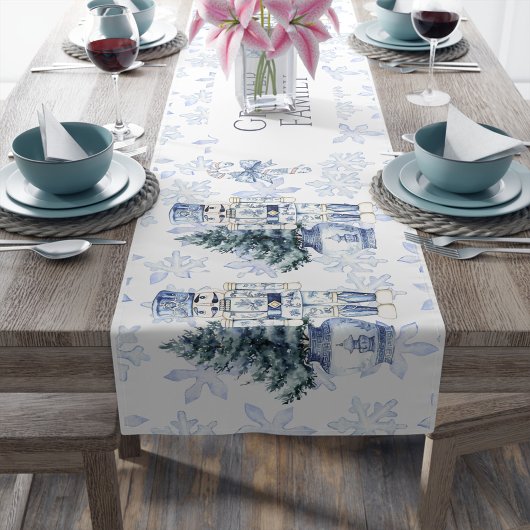 Blue Christmas Chinoiserie Nutcracker Medium Tafelloper