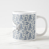 Blue Christmas Chinoiserie Passen getrouwd Grote Koffiekop (Rechts)