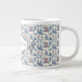 Blue Christmas Chinoiserie Passen getrouwd Grote Koffiekop (Rechts)