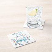 Blue Christmas Coasters Kartonnen Onderzetters (Insitu)