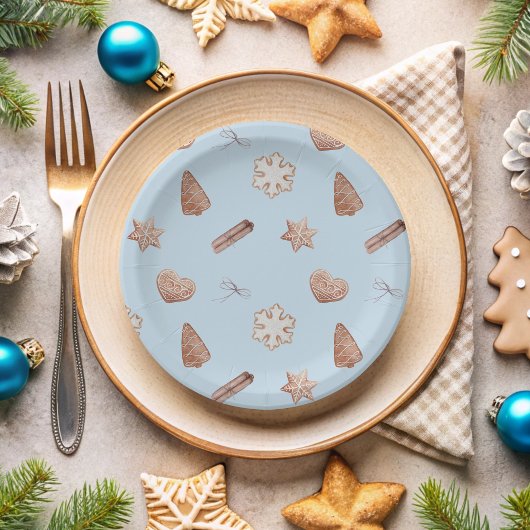Blue Christmas Cookie Exchange Papieren Bordje