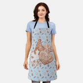 Blue Christmas Cookie Exchange Stemmen Schort (Gedragen)