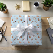 Blue Christmas Cookie Swap Exchange Cadeaupapier