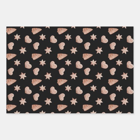 Blue Christmas Cookie Swap Exchange Inpakpapier Vel (Voorkant 2)