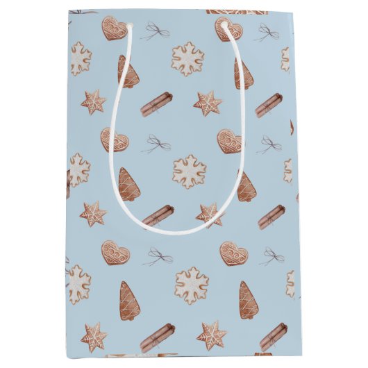 Blue Christmas Cookie Swap Exchange Medium Cadeauzakje (Voorkant)