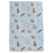 Blue Christmas Cookie Swap Exchange Medium Cadeauzakje (Achterkant)