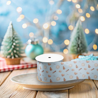 Blue Christmas Cookie Swap Exchange Satijnen Lint