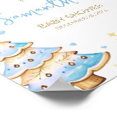 Blue Christmas Cookie Welkom Poster (Hoek)