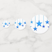 Blue Christmas Decorations Confetti (Achterkanten)