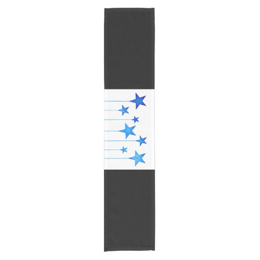 Blue Christmas Decorations Korte Tafelloper (Voorkant)