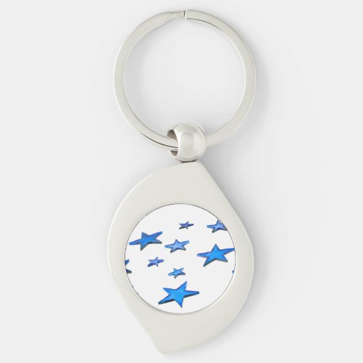 Blue Christmas Decorations Sleutelhanger (Voorkant)