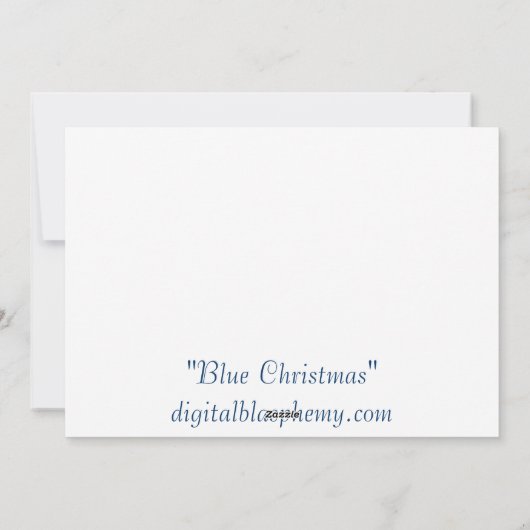 Blue Christmas Flat Kaart (Achterkant)