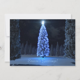 Blue Christmas Flat Kaart