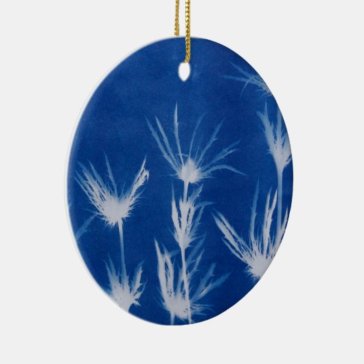 Blue Christmas Floral Ornament (Rechts)
