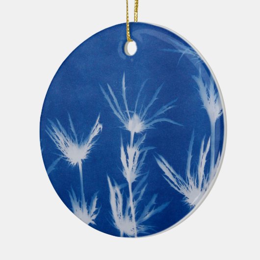Blue Christmas Floral Ornament (Links)