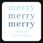 Blue Christmas Gift Label Stickers<br><div class="desc">Voeg een persoonlijke touch toe aan cadeau geven dit vakantieseizoen met deze gepersonaliseerde cadeau labels.</div>