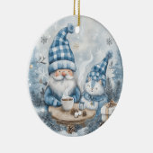 Blue Christmas Gnome  Keramisch Ornament (Rechts)