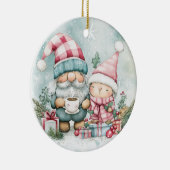 Blue Christmas Gnome  Keramisch Ornament (Rechts)