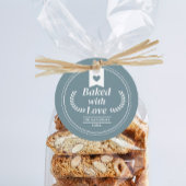 Blue Christmas Holiday Baking Gift Bedankjes Labels