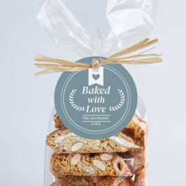 Blue Christmas Holiday Baking Gift Bedankjes Labels