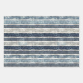 Blue Christmas Holiday Pattern Inpakpapier Vel (Voorkant 3)