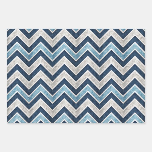 Blue Christmas Holiday Pattern Inpakpapier Vel (Voorkant)